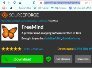 SourceForge-Freemind-Homepage